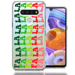 LG K51 Deck The Halls Christmas Carol Falala Festive Lyric Vintage 70s Letters Double Layer Phone Case Cover