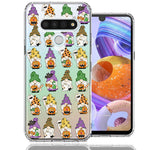 LG K51 Spooky Halloween Gnomes Cute Characters Holiday Seasonal Pumpkins Candy Ghosts Double Layer Phone Case Cover
