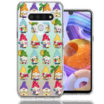 LG Stylo 6 Summer Beach Cute Gnomes Sand Castle Shells Palm Trees Double Layer Phone Case Cover