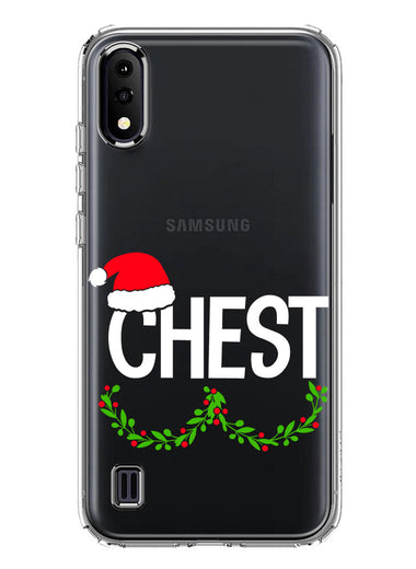 Samsung Galaxy A01 Christmas Funny Ornaments Couples Chest Nuts Hybrid Protective Phone Case Cover