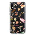 Samsung Galaxy A01 Peach Meadow Wildflowers Butterflies Bees Watercolor Floral Hybrid Protective Phone Case Cover