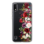 Samsung Galaxy A01 Red Summer Watercolor Floral Bouquets Ruby Flowers Hybrid Protective Phone Case Cover