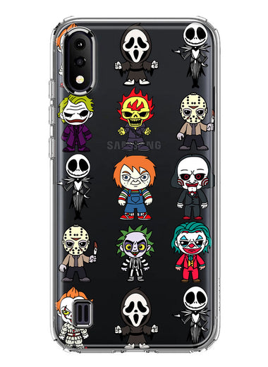 Samsung Galaxy A01 Cute Classic Halloween Spooky Cartoon Characters Hybrid Protective Phone Case Cover