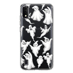 Samsung Galaxy A01 Cute Halloween Spooky Floating Ghosts Horror Scary Hybrid Protective Phone Case Cover
