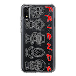 Samsung Galaxy A01 Cute Halloween Spooky Horror Scary Characters Friends Hybrid Protective Phone Case Cover