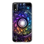 Samsung Galaxy A01 Mandala Geometry Abstract Galaxy Pattern Hybrid Protective Phone Case Cover