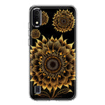 Samsung Galaxy A01 Mandala Geometry Abstract Sunflowers Pattern Hybrid Protective Phone Case Cover