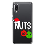 Samsung Galaxy A02 Christmas Funny Couples Chest Nuts Ornaments Hybrid Protective Phone Case Cover