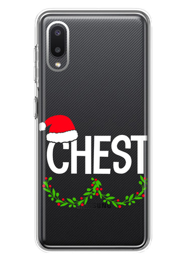 Samsung Galaxy A02 Christmas Funny Ornaments Couples Chest Nuts Hybrid Protective Phone Case Cover