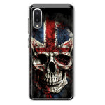 Samsung Galaxy A02 British UK Flag Skull Hybrid Protective Phone Case Cover