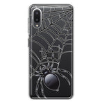 Samsung Galaxy A02 Creepy Black Spider Web Halloween Horror Spooky Hybrid Protective Phone Case Cover