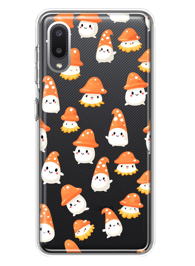 Samsung Galaxy A02 Cute Cartoon Mushroom Ghost Characters Hybrid Protective Phone Case Cover