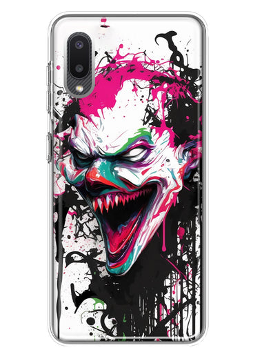 Samsung Galaxy A02 Evil Joker Face Painting Graffiti Hybrid Protective Phone Case Cover