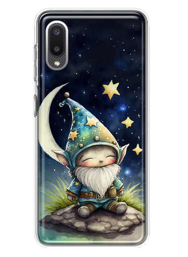 Samsung Galaxy A02 Stars Moon Starry Night Space Gnome Hybrid Protective Phone Case Cover