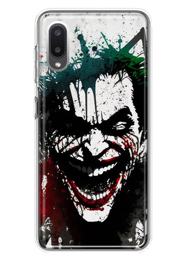 Samsung Galaxy A02 Laughing Joker Painting Graffiti Hybrid Protective Phone Case Cover