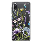 Samsung Galaxy A02 Lavender Dragonfly Butterflies Spring Flowers Hybrid Protective Phone Case Cover