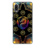 Samsung Galaxy A02 Mandala Geometry Abstract Dragon Pattern Hybrid Protective Phone Case Cover