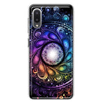 Samsung Galaxy A02 Mandala Geometry Abstract Galaxy Pattern Hybrid Protective Phone Case Cover