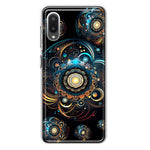 Samsung Galaxy A02 Mandala Geometry Abstract Multiverse Pattern Hybrid Protective Phone Case Cover
