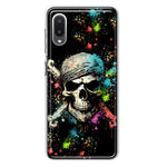 Samsung Galaxy A02 Fantasy Paint Splash Pirate Skull Hybrid Protective Phone Case Cover