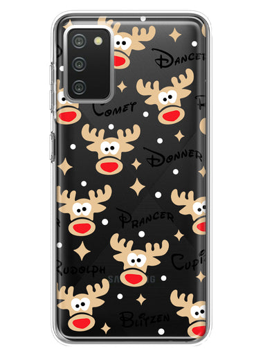 Samsung Galaxy A02S Red Nose Reindeer Christmas Winter Holiday Hybrid Protective Phone Case Cover