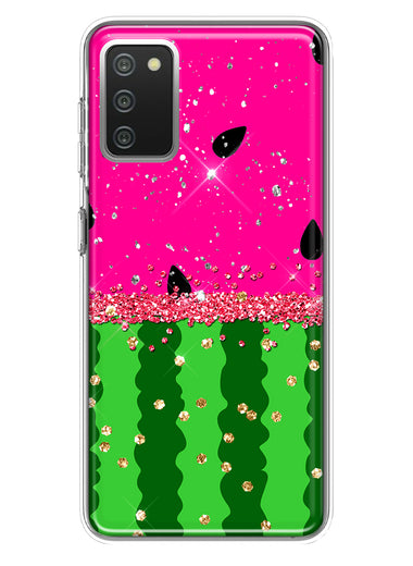 Samsung Galaxy A02S Summer Watermelon Sugar Vacation Tropical Fruit Pink Green Hybrid Protective Phone Case Cover