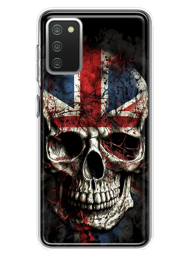 Samsung Galaxy A02S British UK Flag Skull Hybrid Protective Phone Case Cover