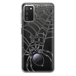 Samsung Galaxy A02S Creepy Black Spider Web Halloween Horror Spooky Hybrid Protective Phone Case Cover