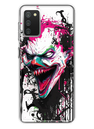 Samsung Galaxy A02S Evil Joker Face Painting Graffiti Hybrid Protective Phone Case Cover
