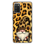 Samsung Galaxy A02S Gnome Sunflower Leopard Hybrid Protective Phone Case Cover