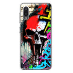 Samsung Galaxy A02 Skull Face Graffiti Painting Art Hybrid Protective Phone Case Cover