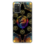 Samsung Galaxy A02S Mandala Geometry Abstract Dragon Pattern Hybrid Protective Phone Case Cover