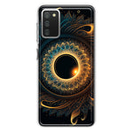 Samsung Galaxy A02S Mandala Geometry Abstract Eclipse Pattern Hybrid Protective Phone Case Cover