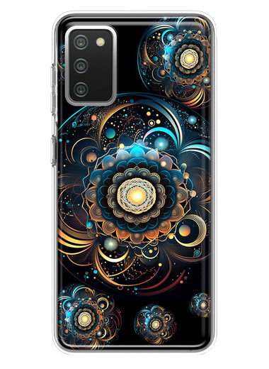 Samsung Galaxy A02S Mandala Geometry Abstract Multiverse Pattern Hybrid Protective Phone Case Cover