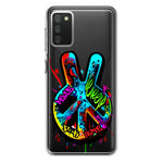 Samsung Galaxy A02S Peace Graffiti Painting Art Hybrid Protective Phone Case Cover