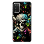 Samsung Galaxy A02S Fantasy Paint Splash Pirate Skull Hybrid Protective Phone Case Cover