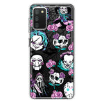 Samsung Galaxy A02S Roses Halloween Spooky Horror Characters Spider Web Hybrid Protective Phone Case Cover