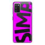 Samsung Galaxy A02S Hot Pink Clear Funny Text Quote Simp Hybrid Protective Phone Case Cover