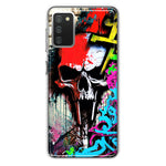 Samsung Galaxy A02S Skull Face Graffiti Painting Art Hybrid Protective Phone Case Cover