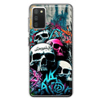Samsung Galaxy A02S Skulls Graffiti Painting Art Hybrid Protective Phone Case Cover