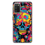 Samsung Galaxy A02S Psychedelic Trippy Death Skull Pop Art Hybrid Protective Phone Case Cover