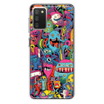 Samsung Galaxy A02S Psychedelic Trippy Happy Aliens Characters Hybrid Protective Phone Case Cover