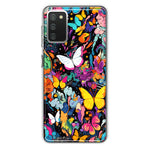 Samsung Galaxy A02S Psychedelic Trippy Butterflies Pop Art Hybrid Protective Phone Case Cover