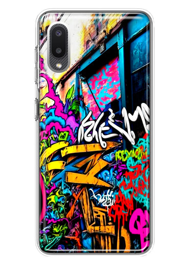 Samsung Galaxy A02 Urban Graffiti Street Art Painting Hybrid Protective Phone Case Cover