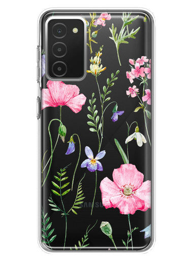 Samsung Galaxy A03S Spring Pastel Wild Flowers Summer Classy Elegant Beautiful Hybrid Protective Phone Case Cover
