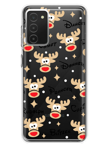 Samsung Galaxy A03S Red Nose Reindeer Christmas Winter Holiday Hybrid Protective Phone Case Cover