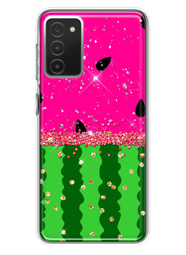 Samsung Galaxy A03S Summer Watermelon Sugar Vacation Tropical Fruit Pink Green Hybrid Protective Phone Case Cover