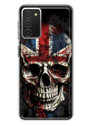 Samsung Galaxy A03S British UK Flag Skull Hybrid Protective Phone Case Cover