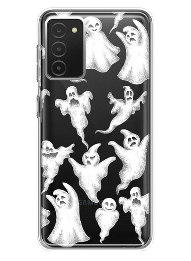 Samsung Galaxy A03S Cute Halloween Spooky Floating Ghosts Horror Scary Hybrid Protective Phone Case Cover