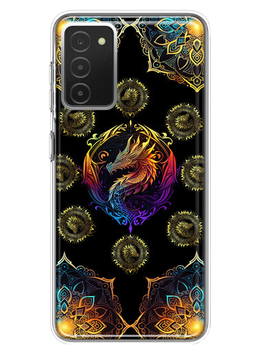 Samsung Galaxy A03S Mandala Geometry Abstract Dragon Pattern Hybrid Protective Phone Case Cover